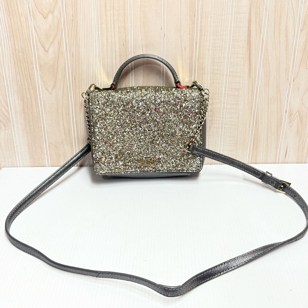 Kate Spade Gold Glitter Crossbody Bag